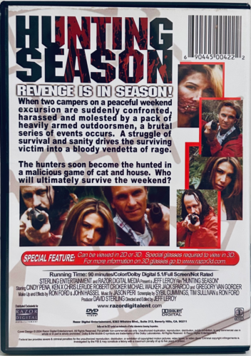 Hunting Season (DVD, 2000) Razor Digital Horror OOP Full Screen Unrated *001