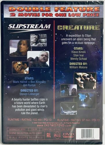 Slipstream And Creature DVD Double Feature Slimcase Sci-Fi Klaus Kinski OOP NEW