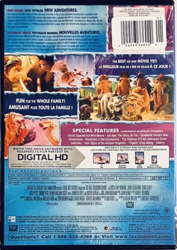 Ice Age: Collision Course (DVD, 2016) Animation Comedy Fox En/Fr/Sp *GR1