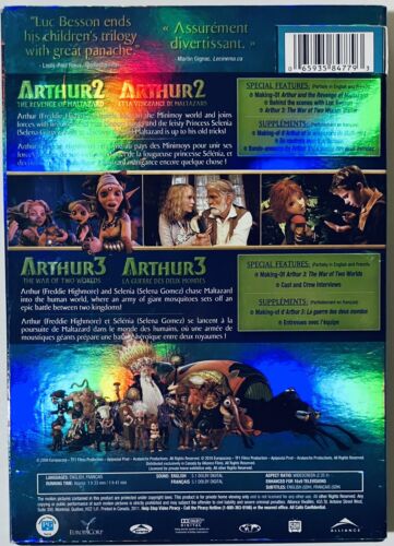 Arthur 2 & 3: The New Minimoys Adventures DVD 2 Disc w/ RARE Slipcover OOP *RG3