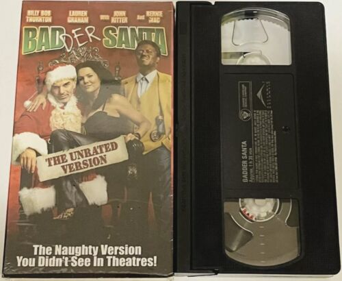 Badder Bad Santa & Employee of the Month VHS RARE Late Release + VHS PROTECTORS