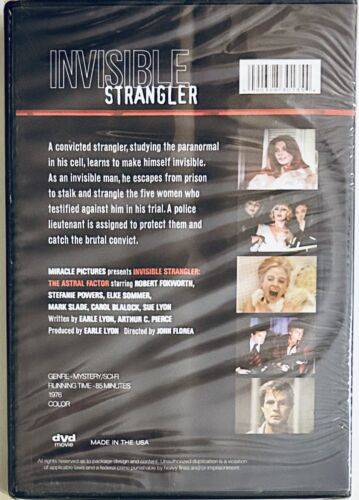 Invisible Strangler (DVD 1976) Mystery Sci-Fi Sue Lyon, Robert Foxworth NEW *GR1