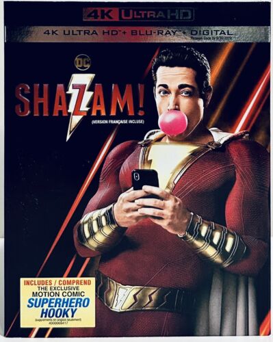 Shazam! (4K-UHD/Blu-ray 2019) w/ Slipcover Action/Comedy DC 2-Disc Set *001