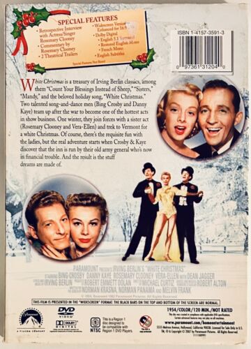 White Christmas (DVD, 2007) w/ Slipcover Widescreen Musical Comedy En/Fr 1954