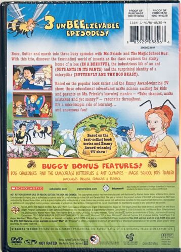 Magic School Bus - Bugs, Bugs, Bugs (DVD 2009) Scholastic, En/Fr/Sp OOP NEW*GR1