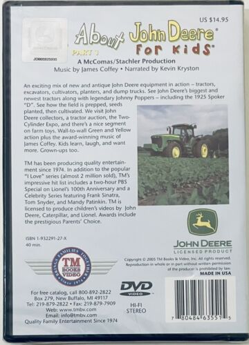 All About John Deere For Kids, Part 1 - (DVD) John Deere Tractors BRAND NEW *GR3