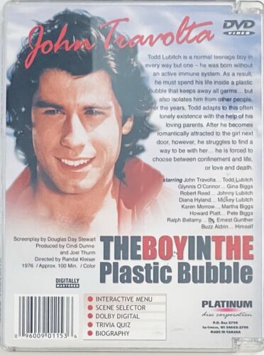 The Boy in the Plastic Bubble (DVD 1976) Platinum Disc Corporation Cult TV Movie