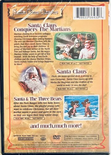 Santa Claus Classics : Santa & The Three Bears (DVD) 221 Minutes Christmas NEW