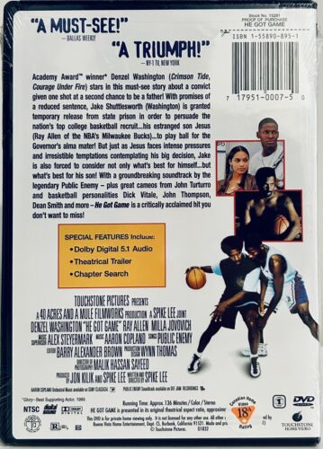 HE GOT GAME (DVD, 1998) Denzel Washington, Sport/Thriller Brand NEW *GR1