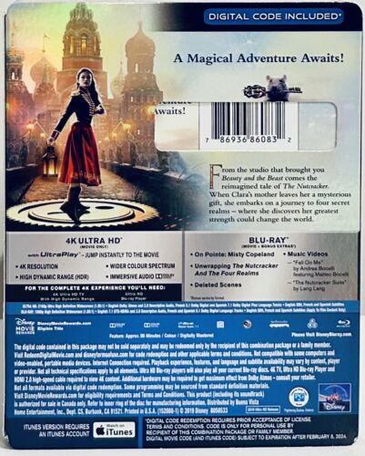 The Nutcracker and the Four Realms (4K-UHD/blu-ray 2018) w/ Slipcover 2-Discs