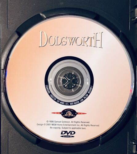 Dodsworth DVD 1936 Bilingual B&W Walter Huston Ruth Chatterton RARE OOP *RG3