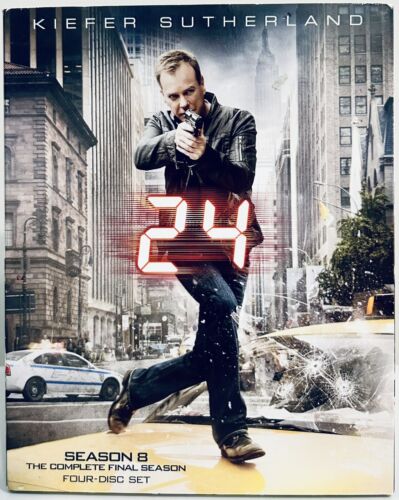 24: The Complete Eighth Season (Blu-ray/DVD, 2010) 5-Disc Set w/ Slipcover*GR1