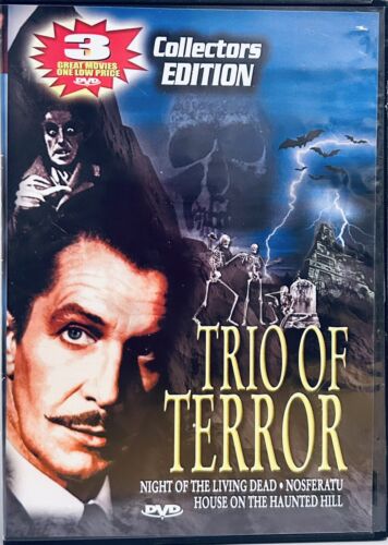 Trio of Terror (DVD, 2003) Collectors Edition Vincent Price, 3 Films Horror B&W