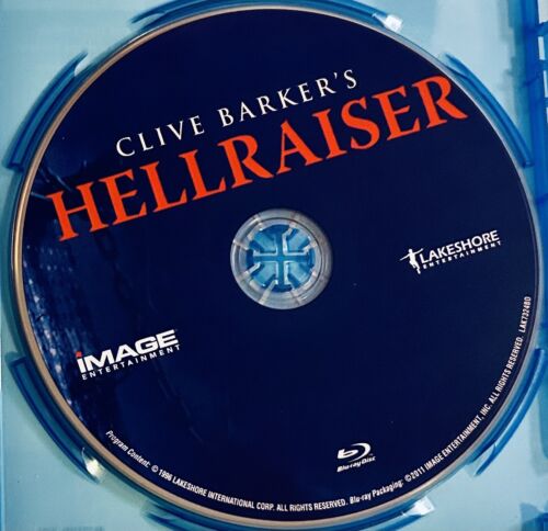 Hellraiser (Blu-ray, 2011) Image Entertainment 1987 Midnight Madness Series *FV1