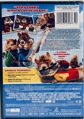 Alvin And The Chipmunks (DVD 2007) Family/Comedy Fox En/Fr/Sp Brand NEW *001