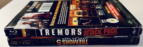 Tremors Attack Pack & Tremors 5 Bloodlines Blu-Ray Lot w/ OOP Slipcovers Horror