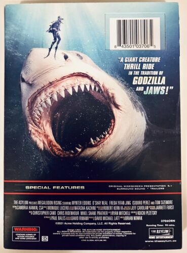 Megalodon Rising (DVD 2021) w/ Slipcover Region 1 Horror Shark Tom Sizemore