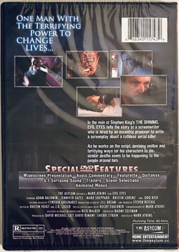 Evil Eyes (DVD, 2004) The Asylum Adam Baldwin Horror Brand NEW *A11