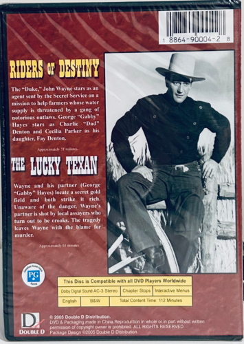 Riders of Destiny The Lucky Texan (DVD, 2006) John Wayne Slimcase Brand NEW*001