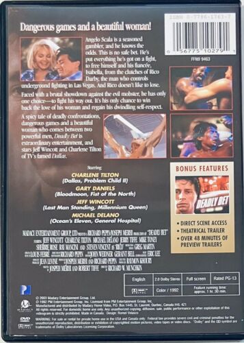 Deadly Bet (DVD 1992 + Insert Charlene Tilton Gary Daniels Madacy RARE OOP *GR3