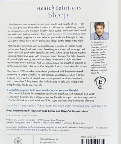 Health Solutions: Sleep (DVD, 2003) w/ Insert *WD1