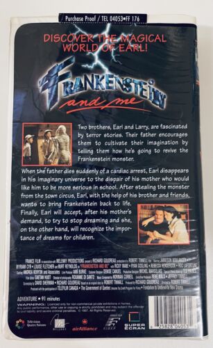 Frankenstein And Me Clamshell VHS Burt Reynolds (Not On DVD/Blu-Ray) ULTRA RARE