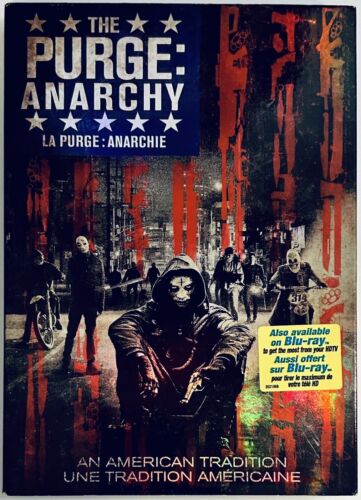 The Purge: Anarchy (DVD, 2014) w/ Slipcover Horror/Action Blumhouse En/Fr *NE1