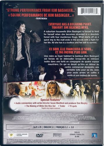 While She Was Out (DVD, 2008) Thriller Widescreen - En/Fr, Kim Basinger *GR2