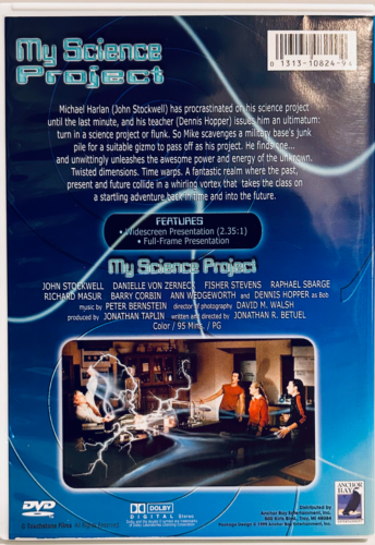 My Science Project (DVD, 1985) w/ Insert Comedy/Sci-fi Anchor Bay John Stockwell