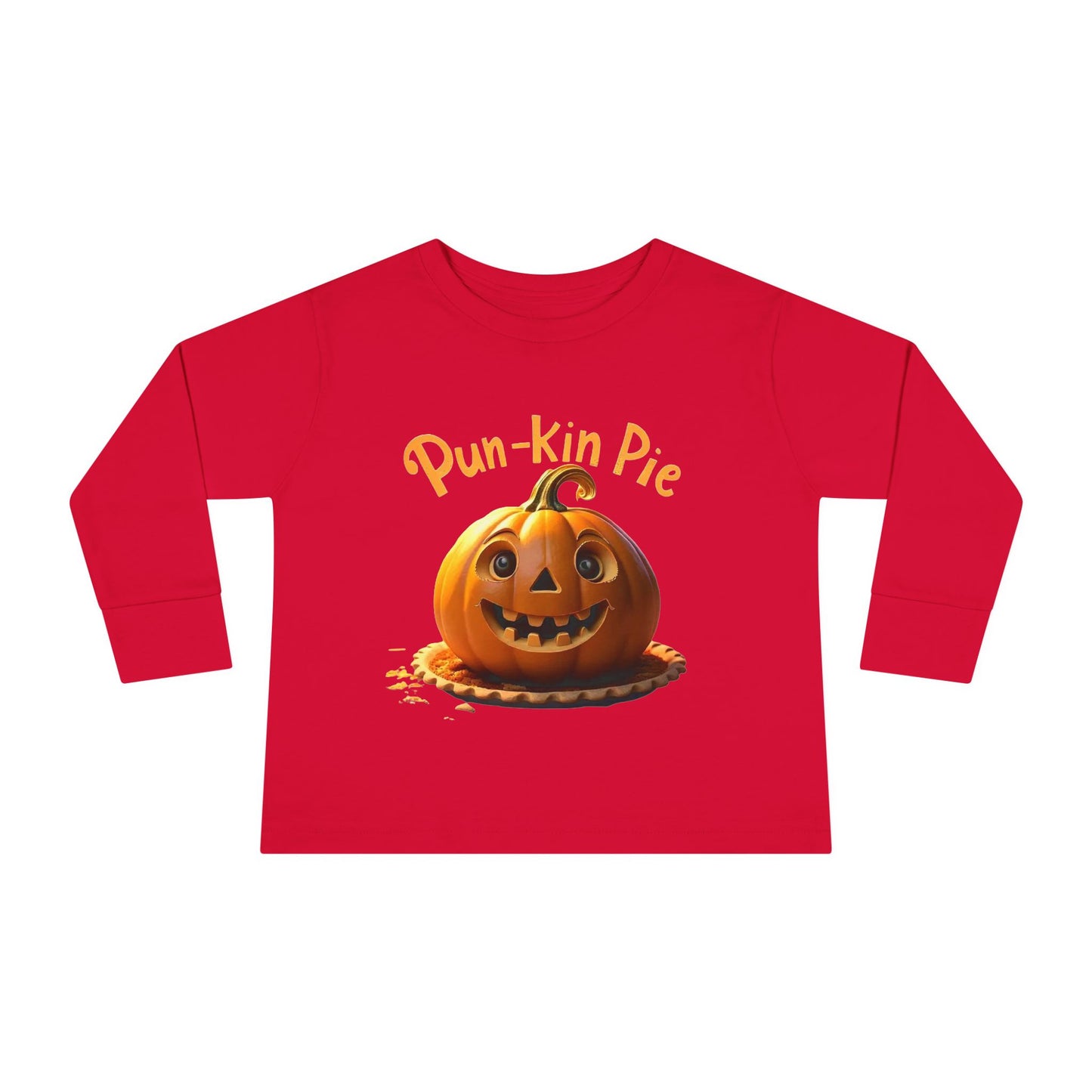 Pun-Kin Pie Design Toddler Long Sleeve Tee