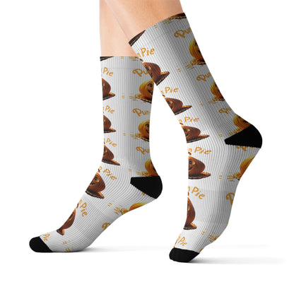 Pun-Kin Pie Design Pattern Sublimation Socks