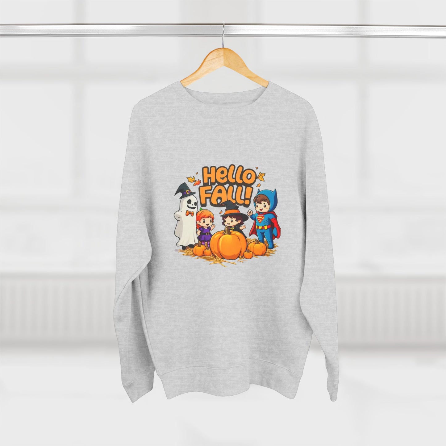 Hello Fall Design Unisex Crewneck Sweatshirt