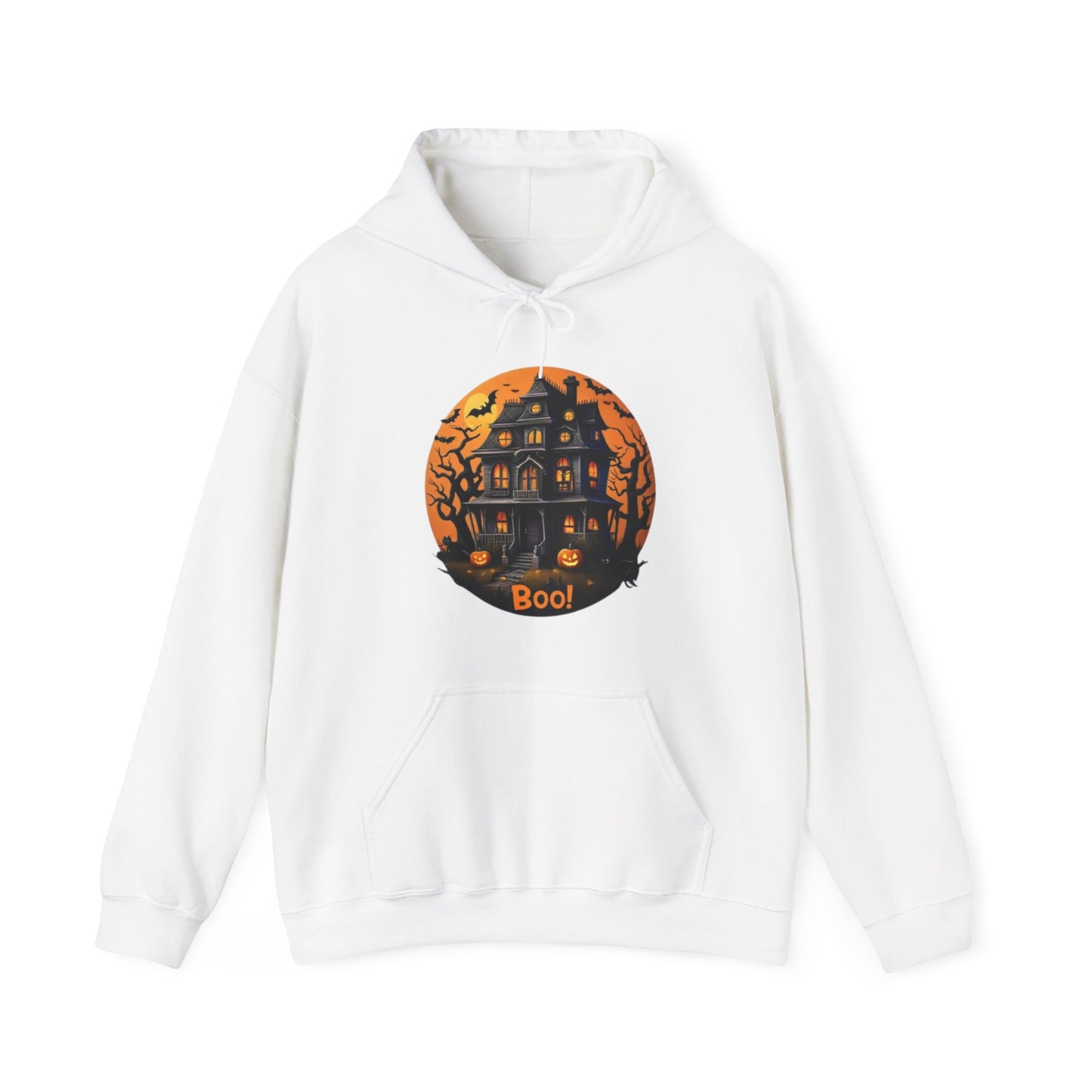 Haunted Halloween House Unisex Heavy Blend™ Hooded Sweatshirt