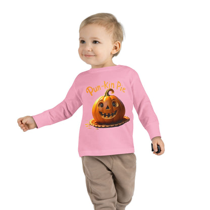 Pun-Kin Pie Design Toddler Long Sleeve Tee