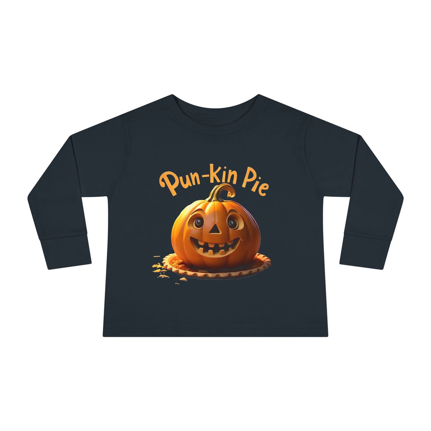 Pun-Kin Pie Design Toddler Long Sleeve Tee