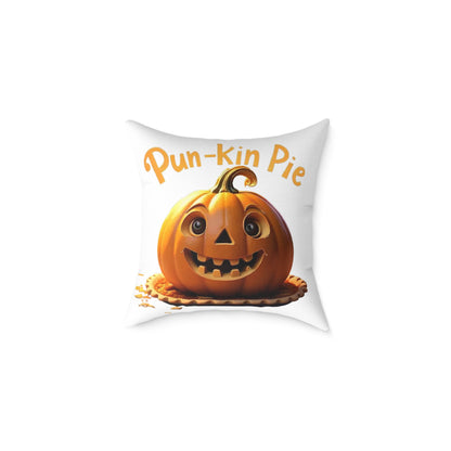 Pun-Kin Pie Design Square Poly Canvas Pillow