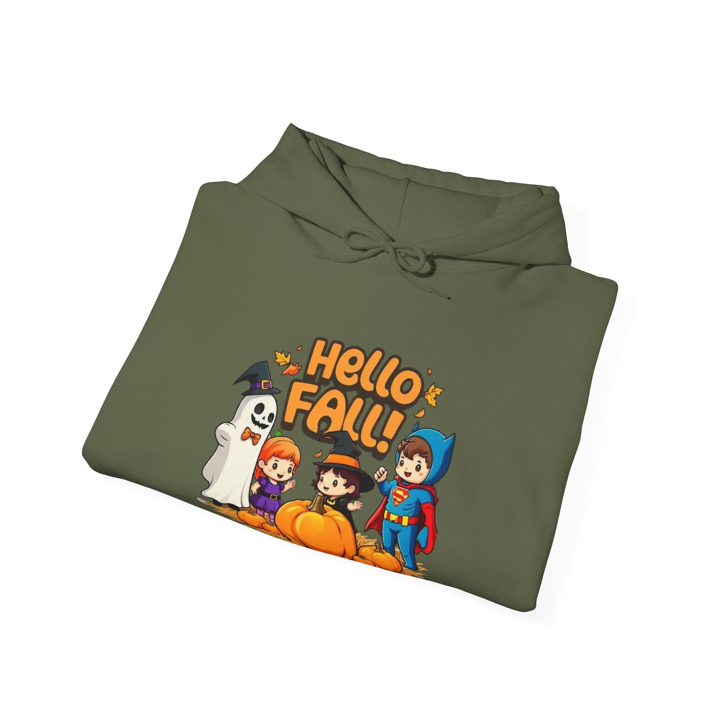 Hello Fall Design Unisex Heavy Blend™ Hooded Sweatshirt