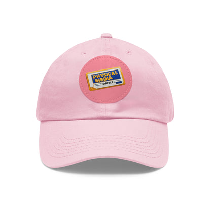 Physical Media Forever - Dad Hat with Leather Patch (Round)