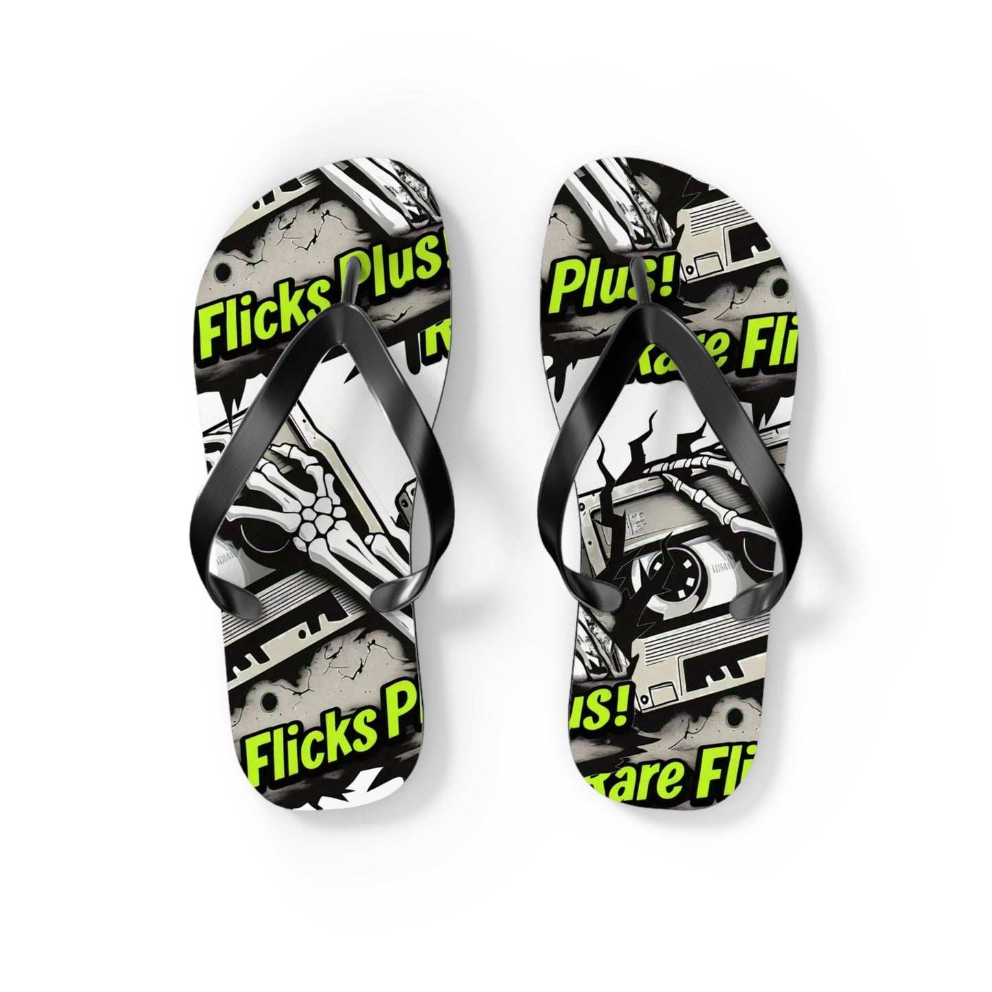 Rare Flicks Plus! Logo Flip Flops