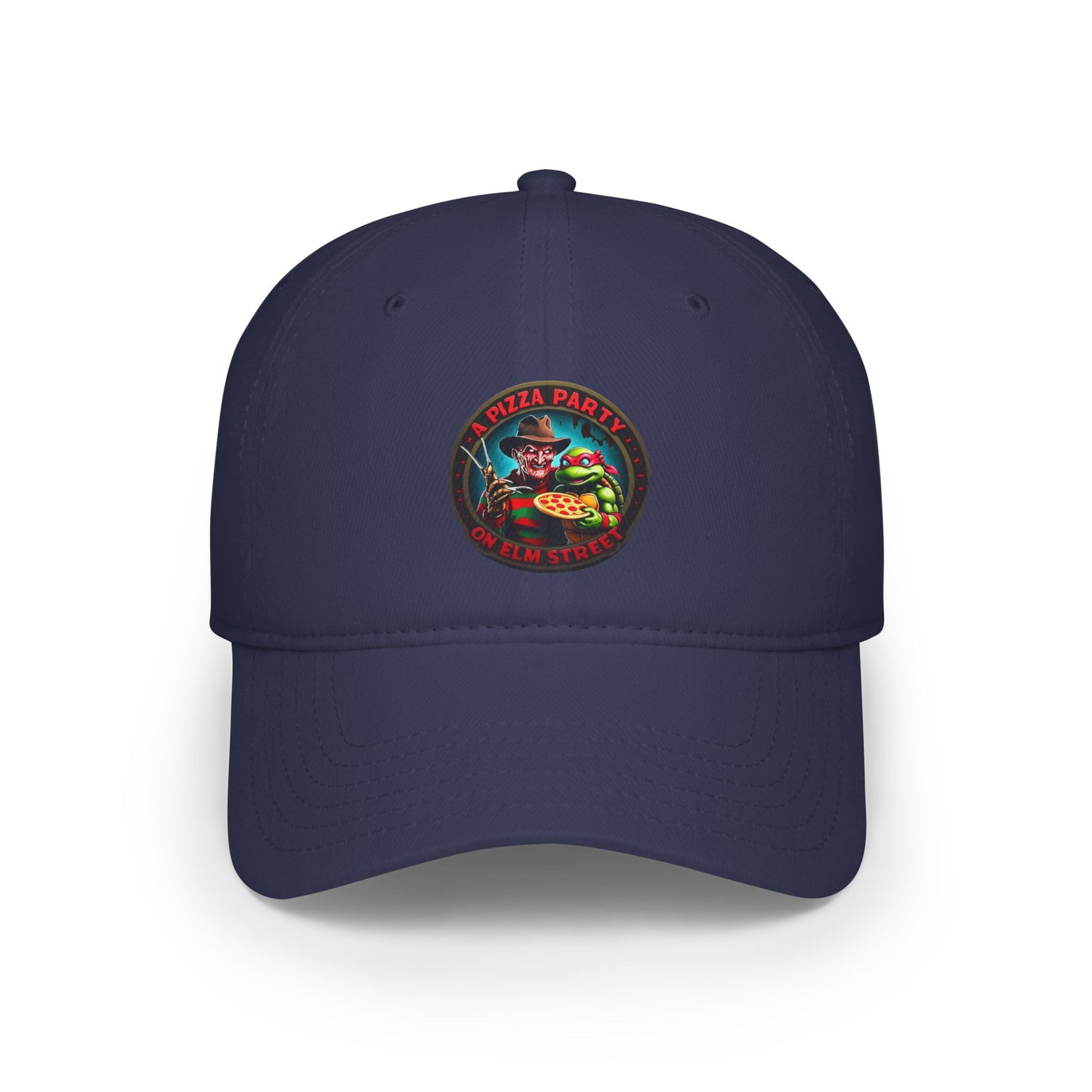 A Pizza Party on Elm Street Low Profile Baseball Cap