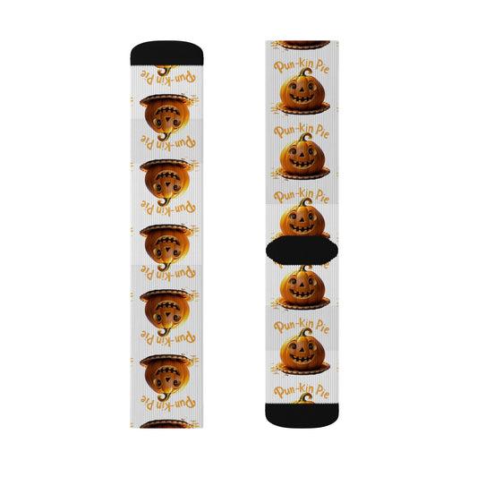 Pun-Kin Pie Design Pattern Sublimation Socks