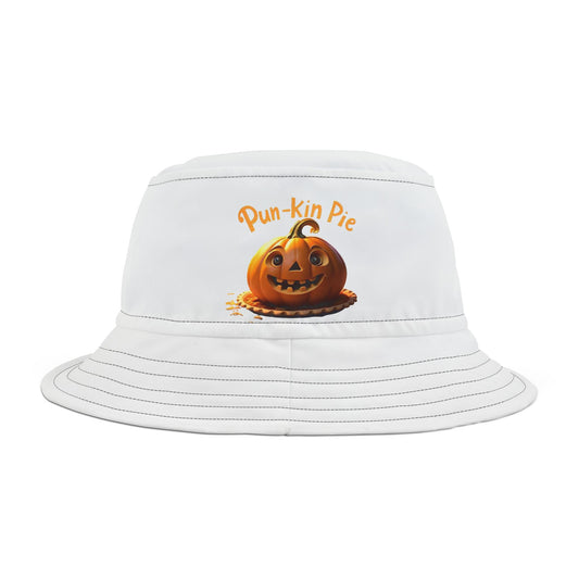 Pun-Kin Pie Design Bucket Hat (AOP)