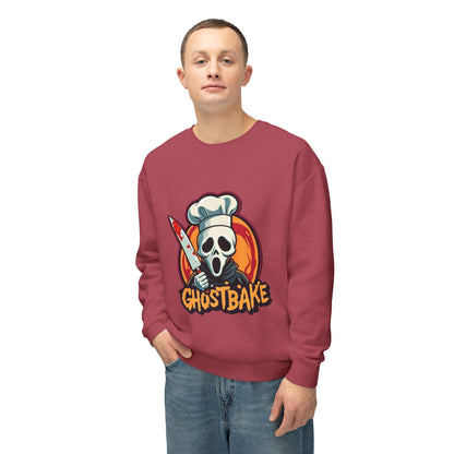 Ghostbake (Front & Back) Unisex Lightweight Crewneck Sweatshirt