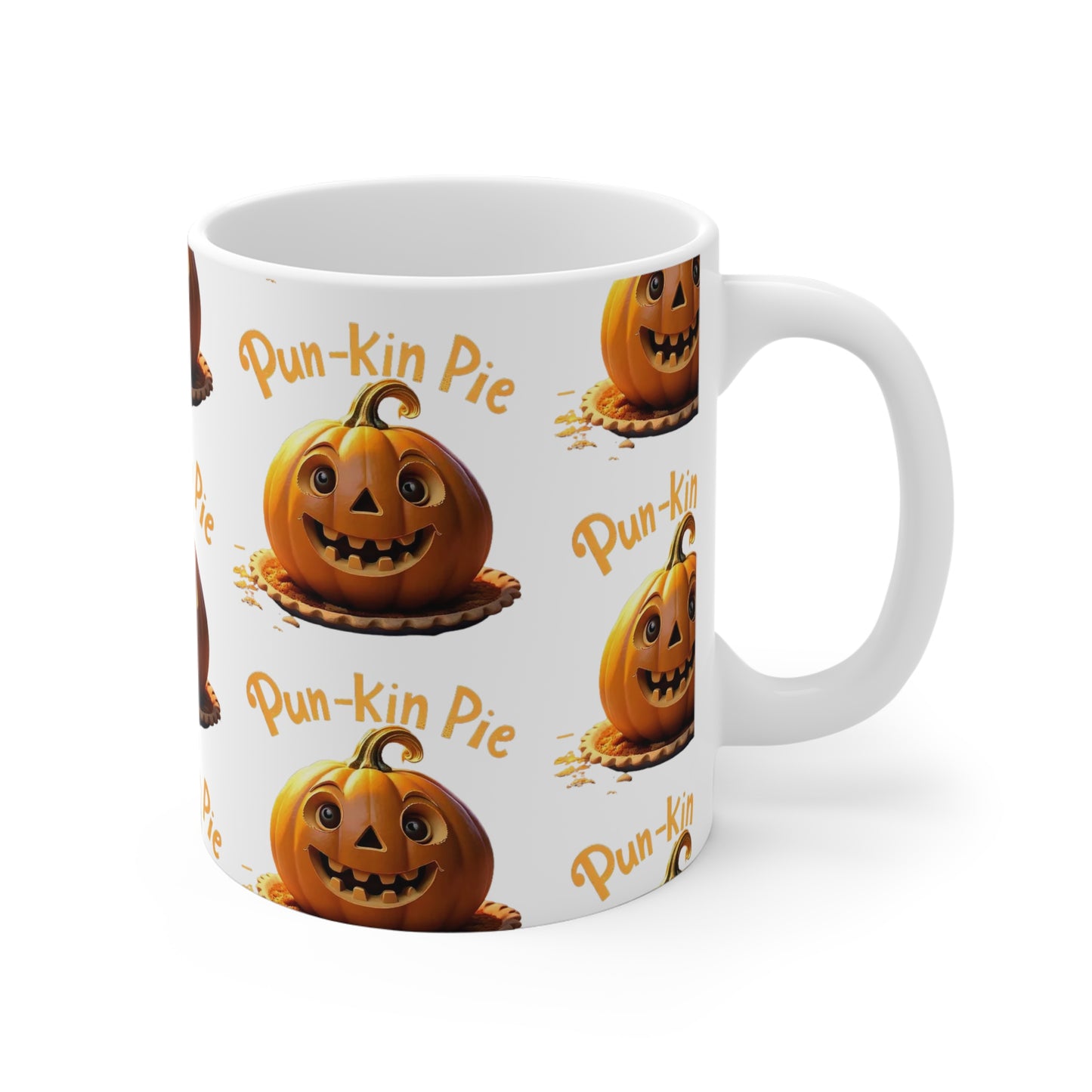 Pun-Kin Pie Design Pattern Ceramic Mugs (11oz\15oz\20oz)