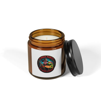 A Pizza Party on Elm Street Scented Soy Candle (Multi-Size, Amber Jar)