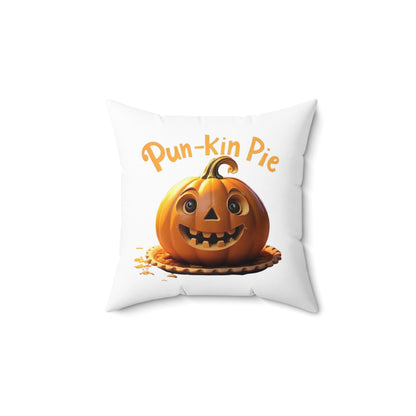 Hello Fall (front) Pun-Kin Pie (Back) Spun Polyester Square Pillow