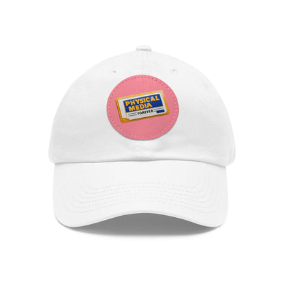 Physical Media Forever - Dad Hat with Leather Patch (Round)