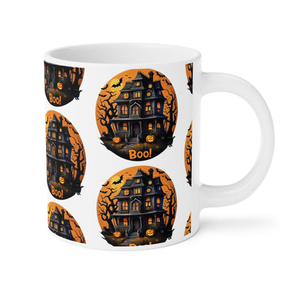 Tazas de cerámica con forma de casa de Halloween espeluznante (11 oz, 15 oz y 20 oz)