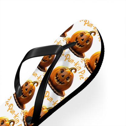 Pun-Kin Pie Design Flip Flops