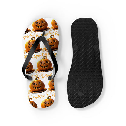 Pun-Kin Pie Design Flip Flops